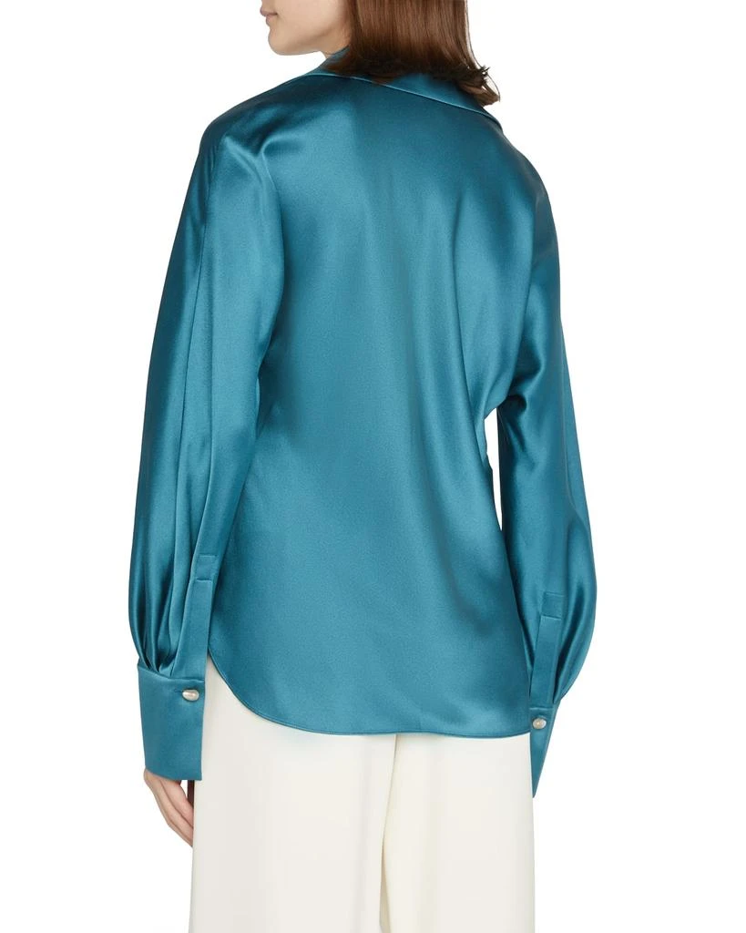 商品Vince|Bias-Cut Long-Sleeve Silk Blouse,价格¥2813,第4张图片详细描述