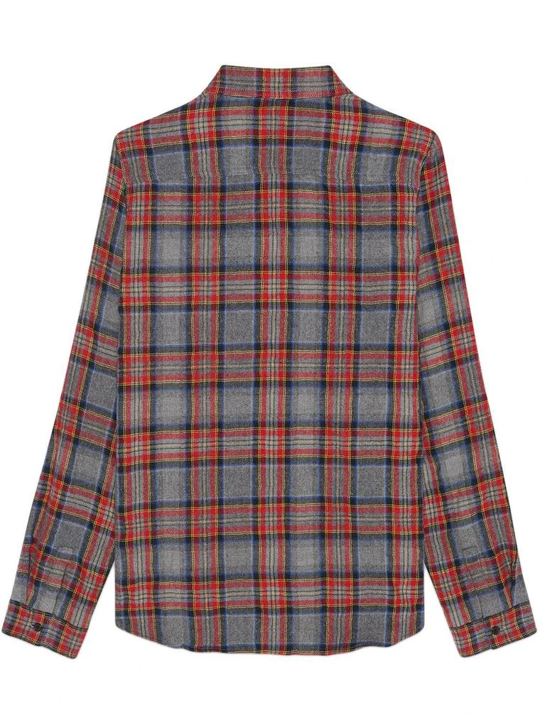 商品Yves Saint Laurent|Classic western shirt in checked cotton and wool,价格¥2711,第2张图片详细描述