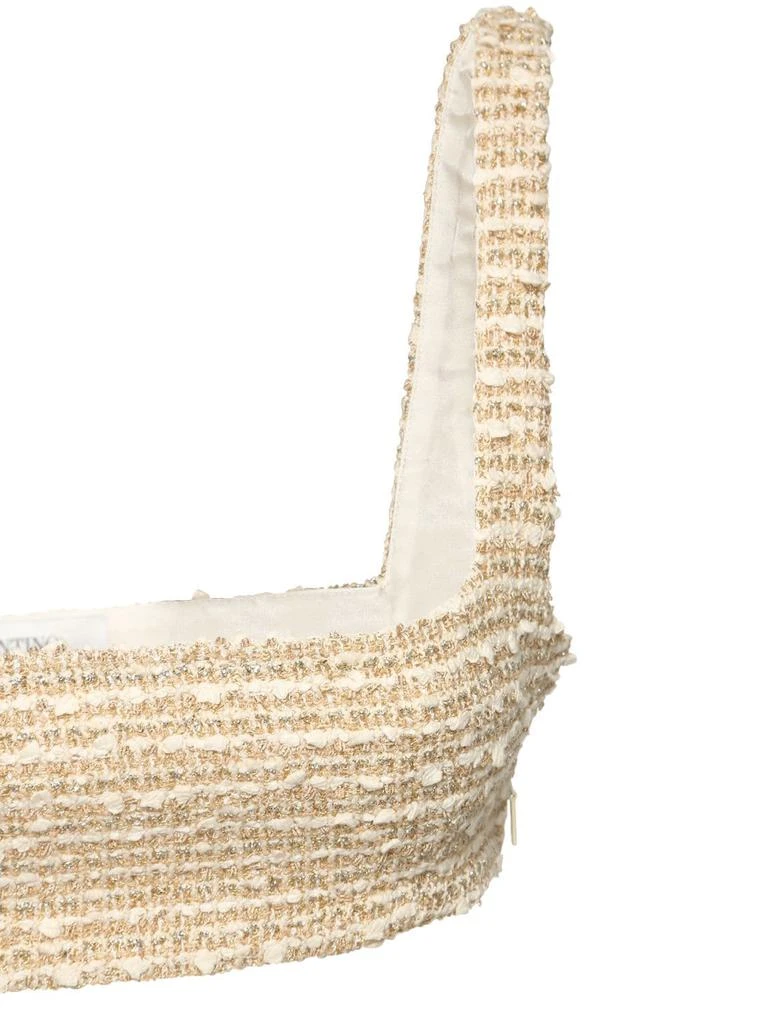 商品Valentino|Cotton Blend Lurex Bandeau Bra Top,价格¥4234,第1张图片详细描述