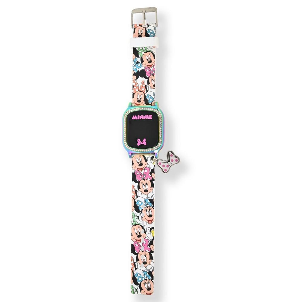 Minnie Mouse Kid's Touch Screen White Silicone Strap LED Watch, with Hanging Charm 36mm x 33 mm商品第3张图片规格展示