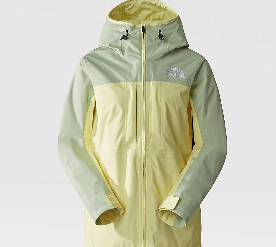 商品[国内直发] The North Face|北面女款浅绿拼嫩黄色连帽冲锋衣 NF0A82VZ,价格¥2118,第1张图片