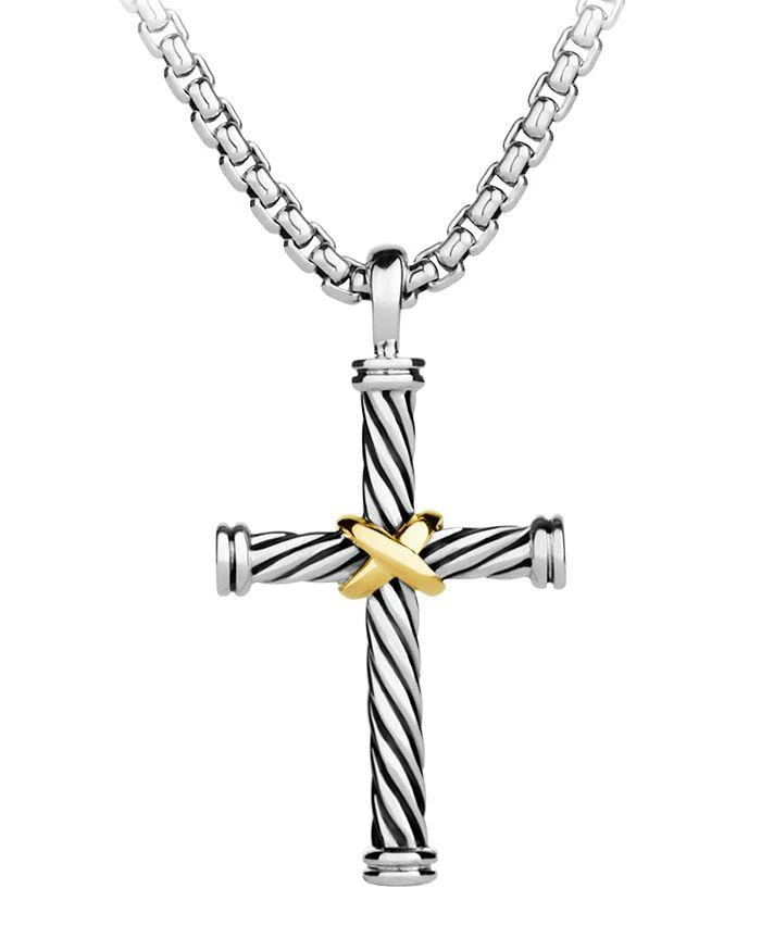 商品David Yurman|Cable Cross with 18K Gold,价格¥2430,第4张图片详细描述