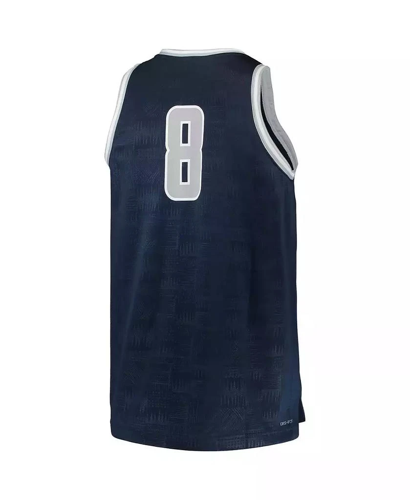 商品Jordan|Men's #8 Navy Georgetown Hoyas Team Replica Basketball Jersey,价格¥424,第3张图片详细描述