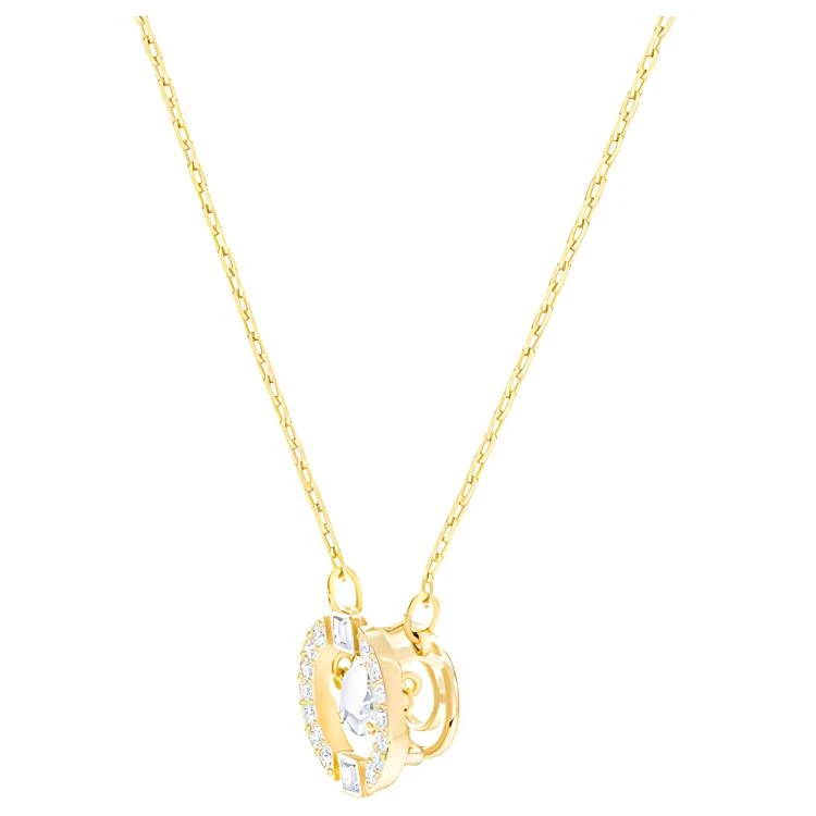 商品[国内直发] Swarovski|施华洛世奇 跳动的心 水晶 项链 女款 白色＆镀金色链,价格¥1821,第8张图片详��细描述