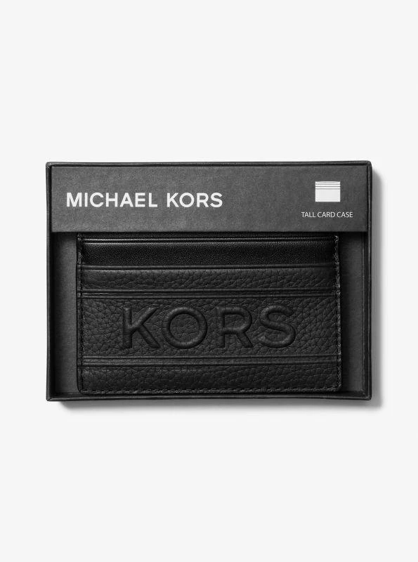 商品Michael Kors|Hudson Embossed Pebbled Leather Tall Card Case,价格¥294,第3张图片详细描述