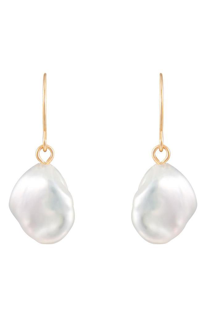 商品Splendid Pearls|14K Gold 8-9mm Keshi Pearl Drop Earrings,价格¥293,第1张图片