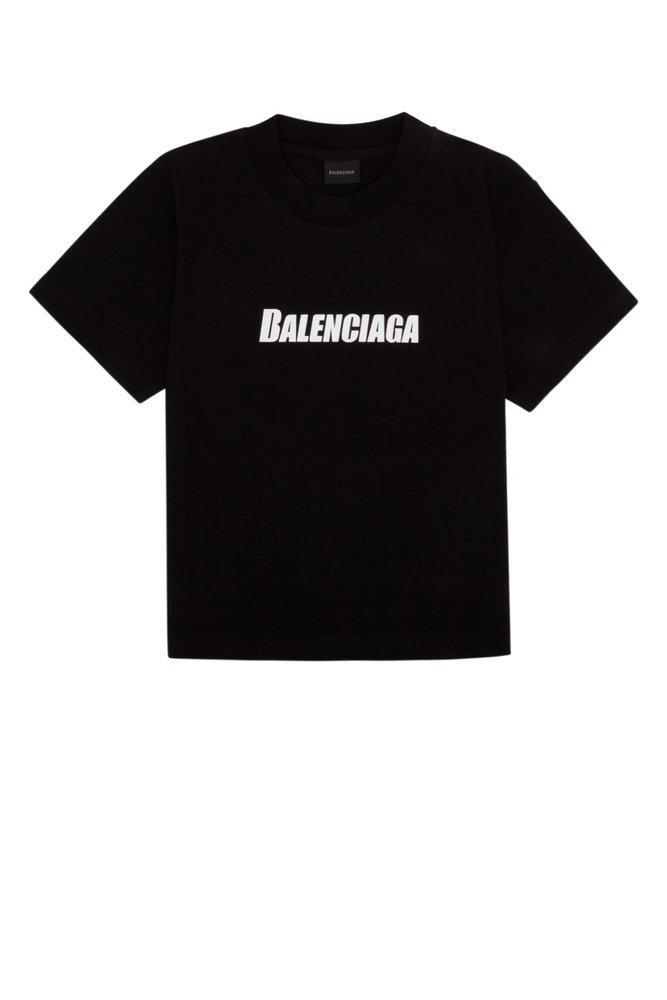 商品Balenciaga|Balenciaga Kids Logo Printed Crewneck T-Shirt,价格¥777-¥952,第1张图片