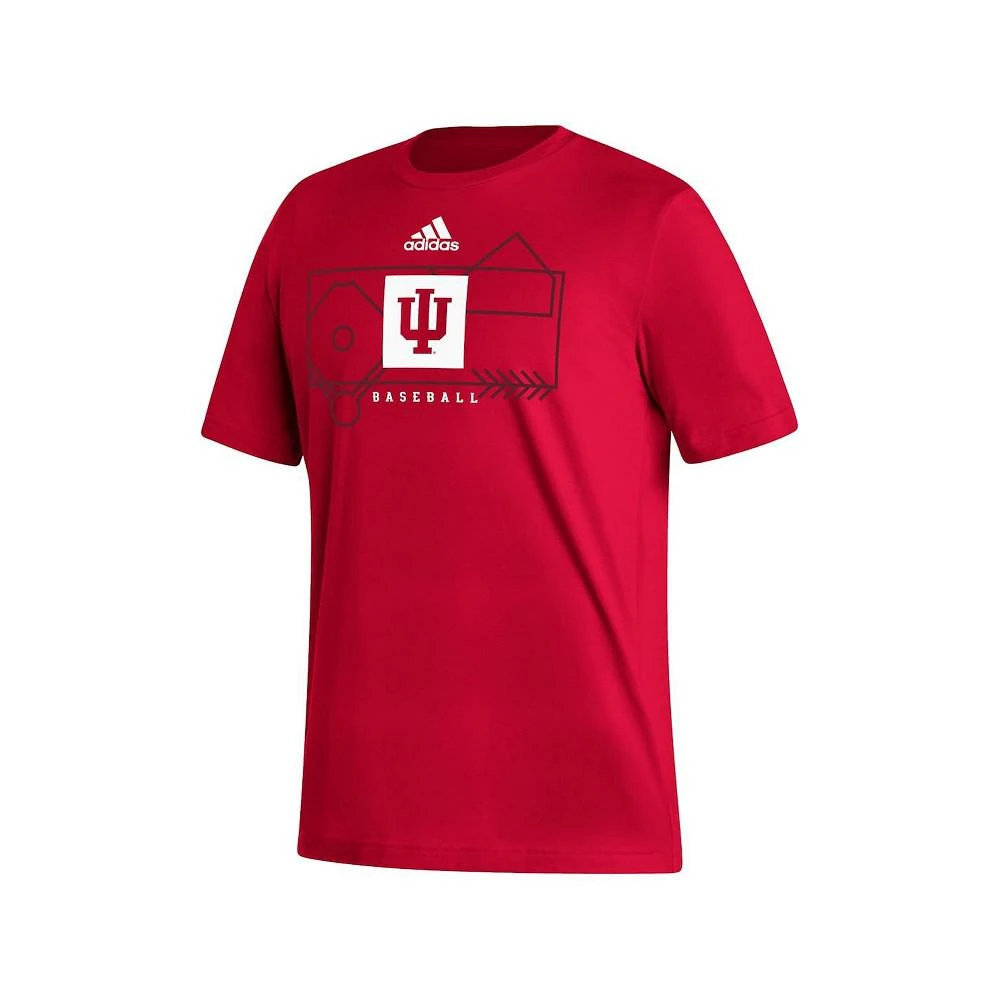 商品Adidas|Men's Crimson Indiana Hoosiers Locker Lines Baseball Fresh T-shirt,价格¥220,第4张图片详细描述