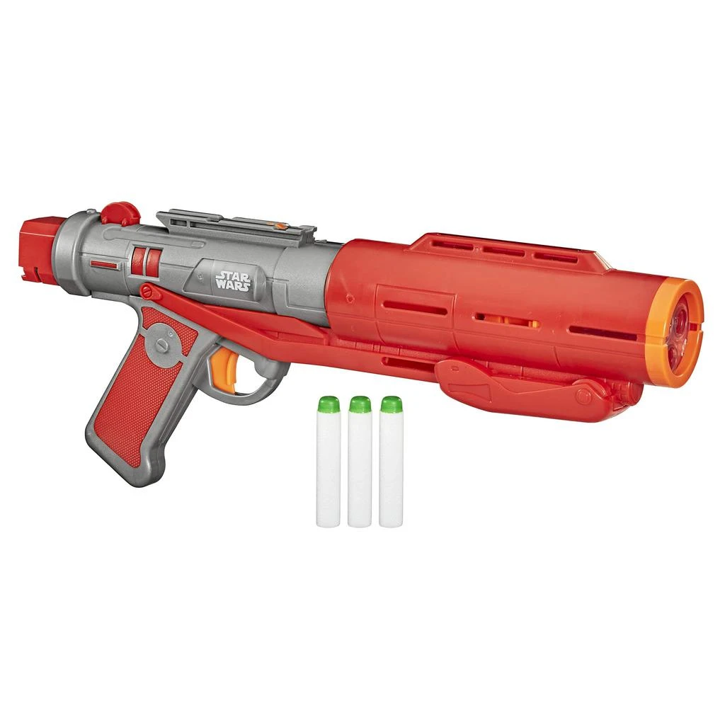 商品Nerf|NERF Star Wars Imperial Death Trooper Deluxe Dart Blaster, The Mandalorian, Blaster Sounds, Light Effects, 3 Glow-in-The-Dark Darts,价格¥279,第1张图片