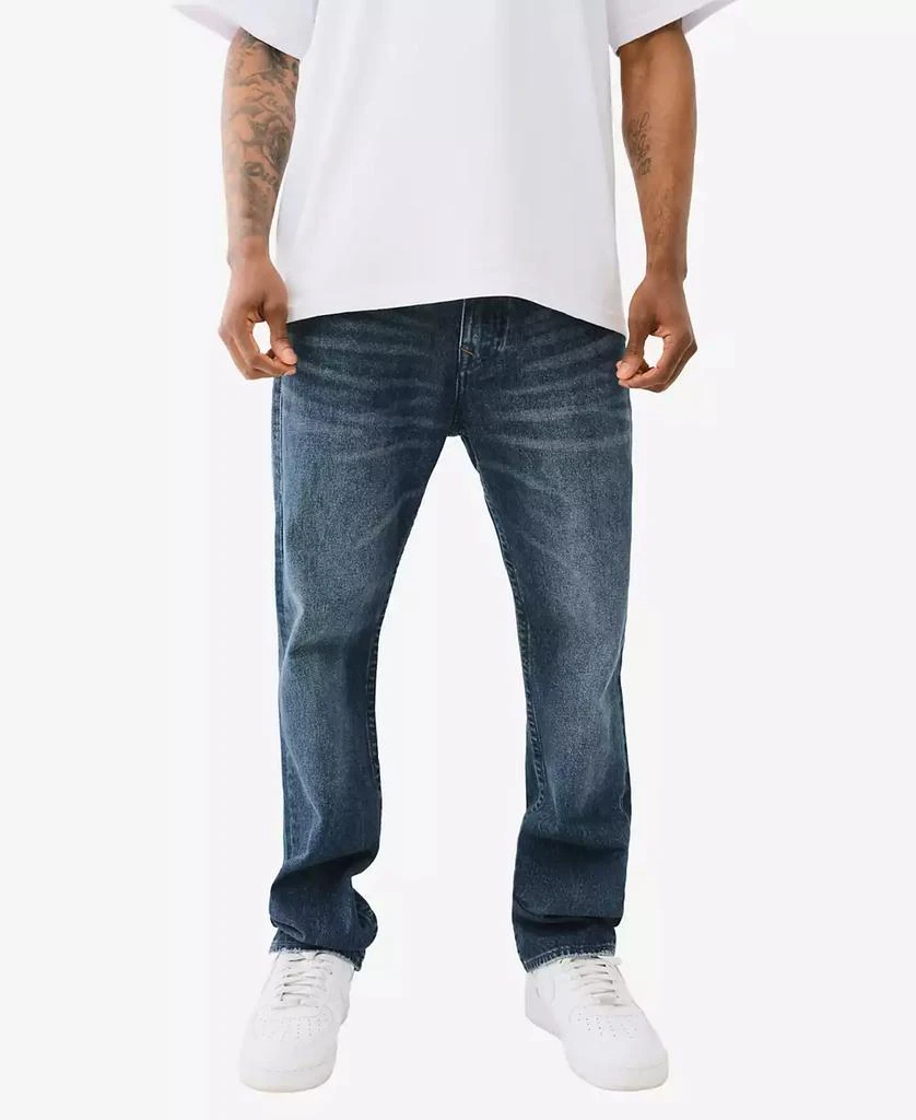 商品True Religion|Men's Ricky Straight Flap Cross Stitch Jeans,价格¥944,第1张图片