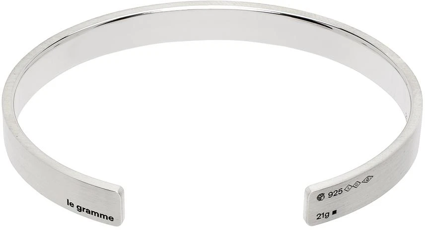 商品Le Gramme|Silver 'Le 21g' Ribbon Bracelet,价格¥2333,第2张图片详细描述