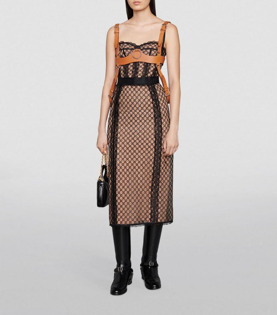 商品Gucci|GG Supreme Midi Skirt,价格¥12313,第4张图片详细描述