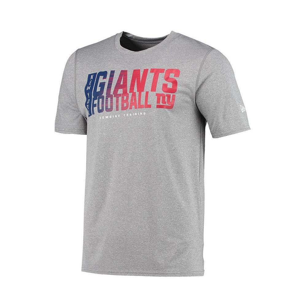 商品New Era|Men's Heathered Gray New York Giants Combine Authentic Game On T-shirt,价格¥225,第4张图片详细描述