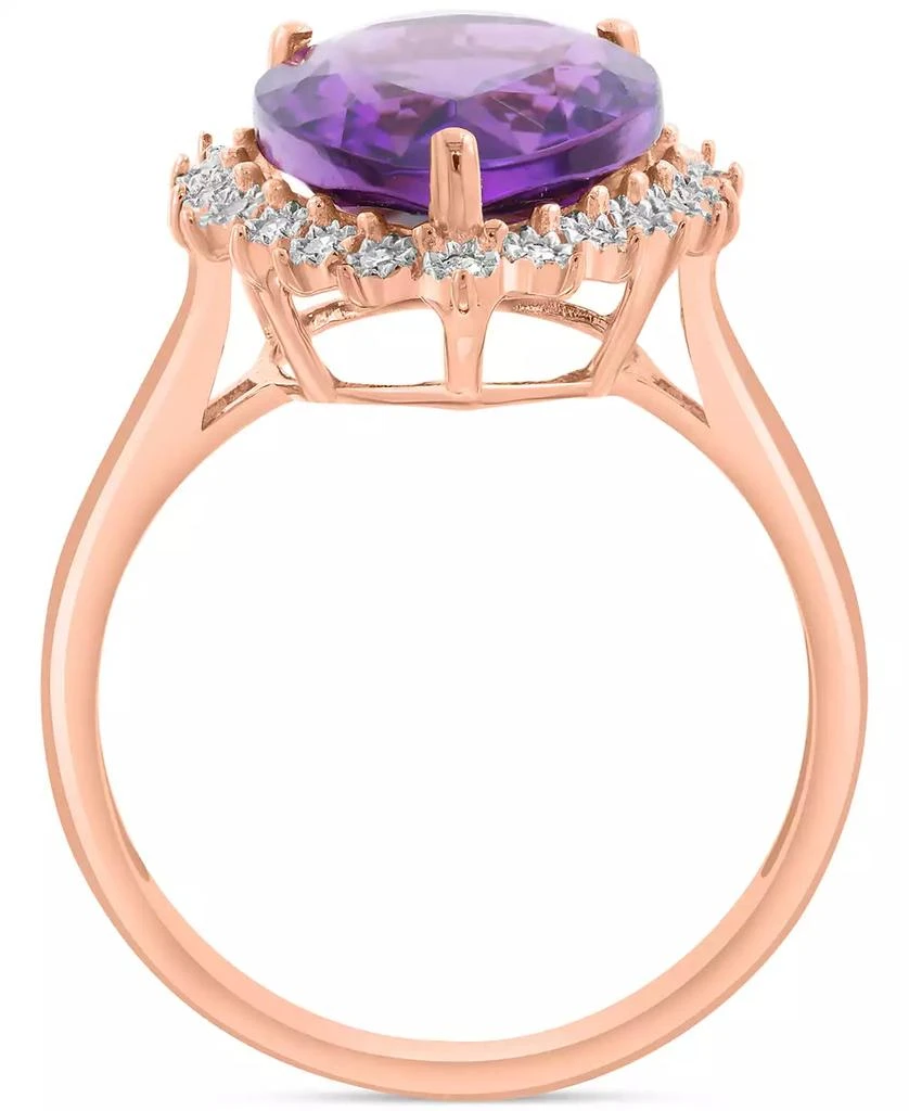商品Effy|Diamond (1/10 ct. t.w.) & Amethyst (5-1/3 ct. t.w.) Ring in 14k Rose Gold,价格¥16005,第4张图片详细描述