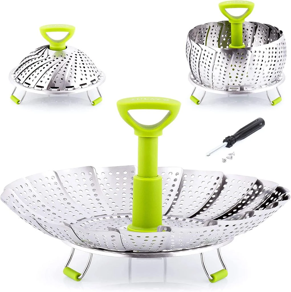 商品Zulay Kitchen|Adjustable Vegetable Steamer Baskets For Cooking,价格¥199,第1张图片