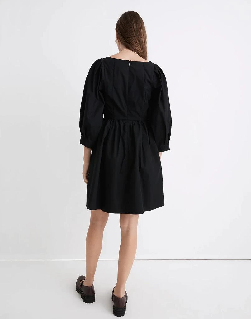 商品Madewell|Poplin Puff-Sleeve Mini Dress,价格¥339,第3张图片详细描述