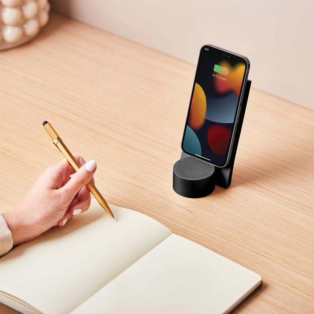 商品Lexon|Lexon City Energy Pro Phone Charger + Speaker - Black,价格¥258,第4张图片详细描述
