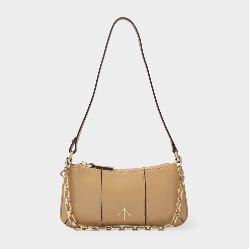 Mini Pita Bag in Beige Leather商品第1张图片规格展示