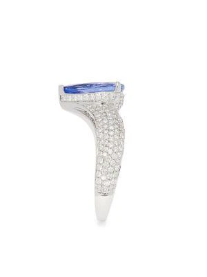 商品HUEB|Apus 18K White Gold, Tanzanite & 1.12 TCW Diamond Ring,价格¥39300,第4张图片详细描述
