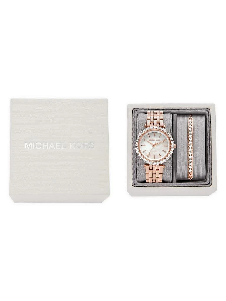 商品Michael Kors|Darci Rose-Goldtone Stainless Steel & Crystal Watch & Bracelet Set,价格¥2438,第5张图片详细描述