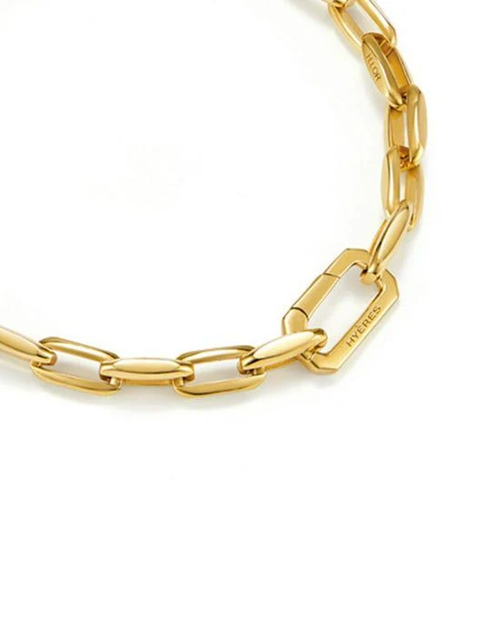 商品hyeres-lor|Name Silver Bold Chain Bracelet Gold HL5B15537Y9,价格¥1860,第2张图片详细描述