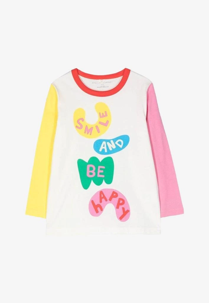 商品Stella McCartney|Girls Printed Slogan Long-Sleeved T-shirt,价格¥433,第1张图片