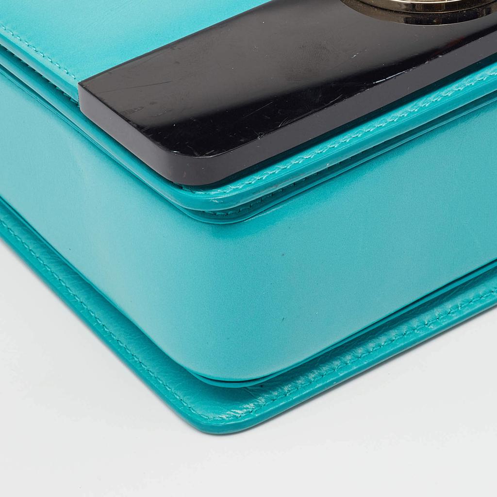Bvlgari Turquoise Leather Crossbody Bag商品第10张图片规格展示