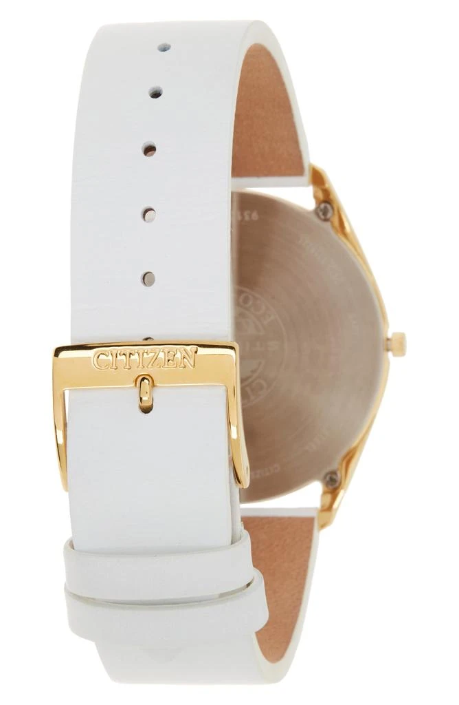 商品Citizen|Women's Stiletto Eco-Drive Gold White Dial Stainless Steel Watch, 39mm,价格¥1042,第2张图片详细描述