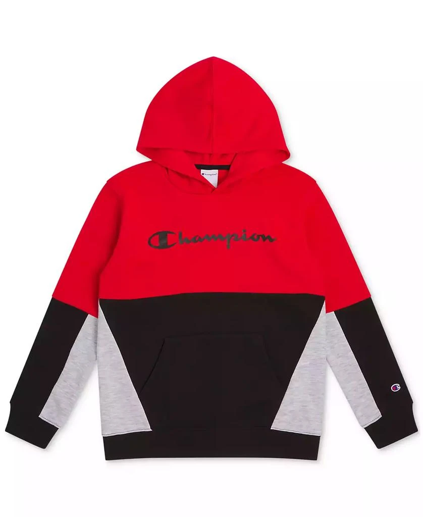 商品CHAMPION|Big Boys Colorblocked Pieced Logo Hoodie,价格¥122,第5张图片详细描述