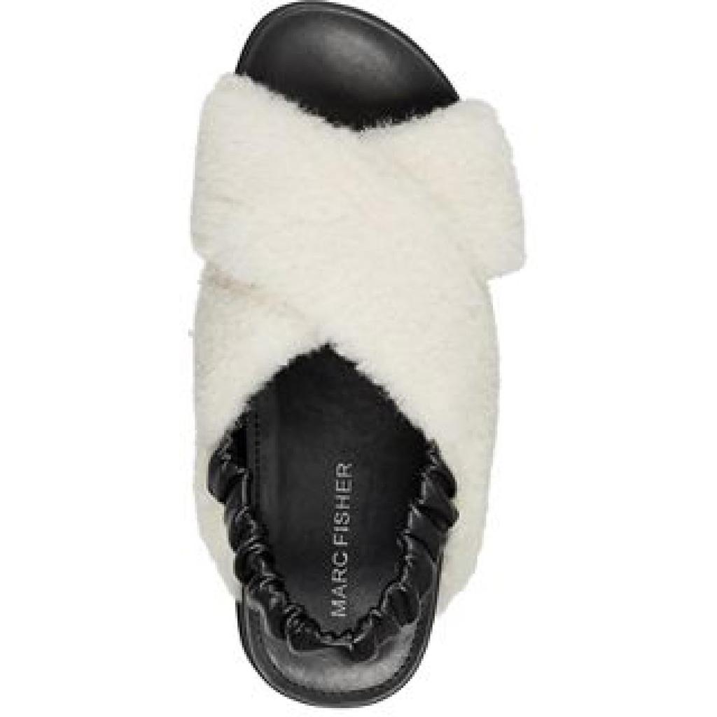 Marc Fisher Womens Jivin Faux Leather Flat Slingback Sandals商品第6张图片规格展示
