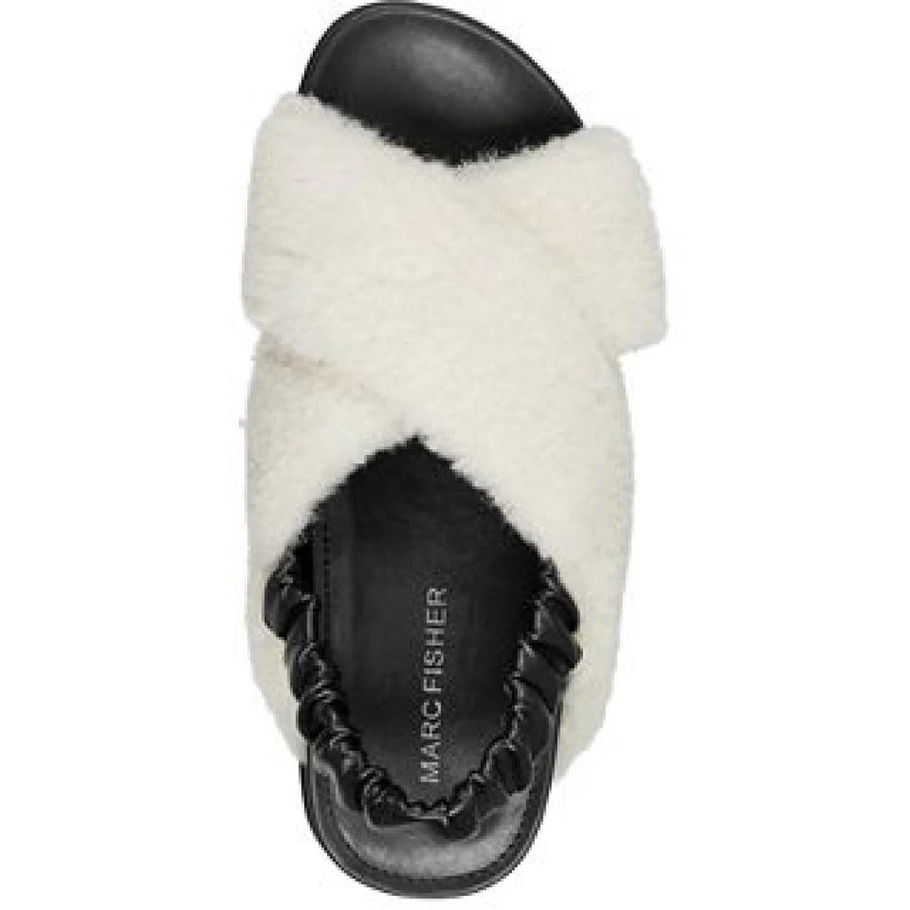商品Marc Fisher|Marc Fisher Womens Jivin Faux Leather Flat Slingback Sandals,价格¥40,第4张图片详细描述
