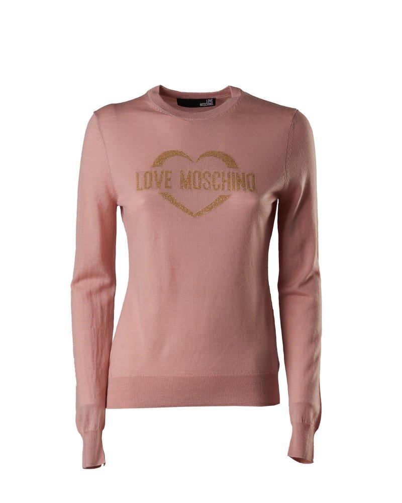 商品Love Moschino|Love Moschino Logo Printed Knit Jumper,价格¥1196,第1张图片