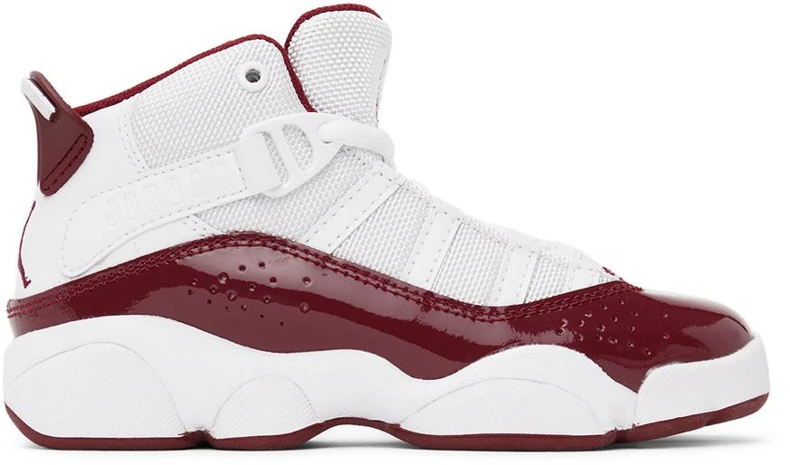 商品Jordan|白色 & 酒红色 6 Rings 儿童高帮运动鞋,价格¥632,第1张图片