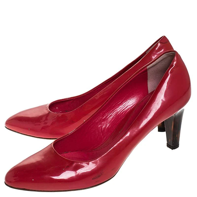 商品[二手商品] Bally|Bally Pink Patent Leather Round Toe Pumps Size 41,价格¥985,第4张图片详细描述