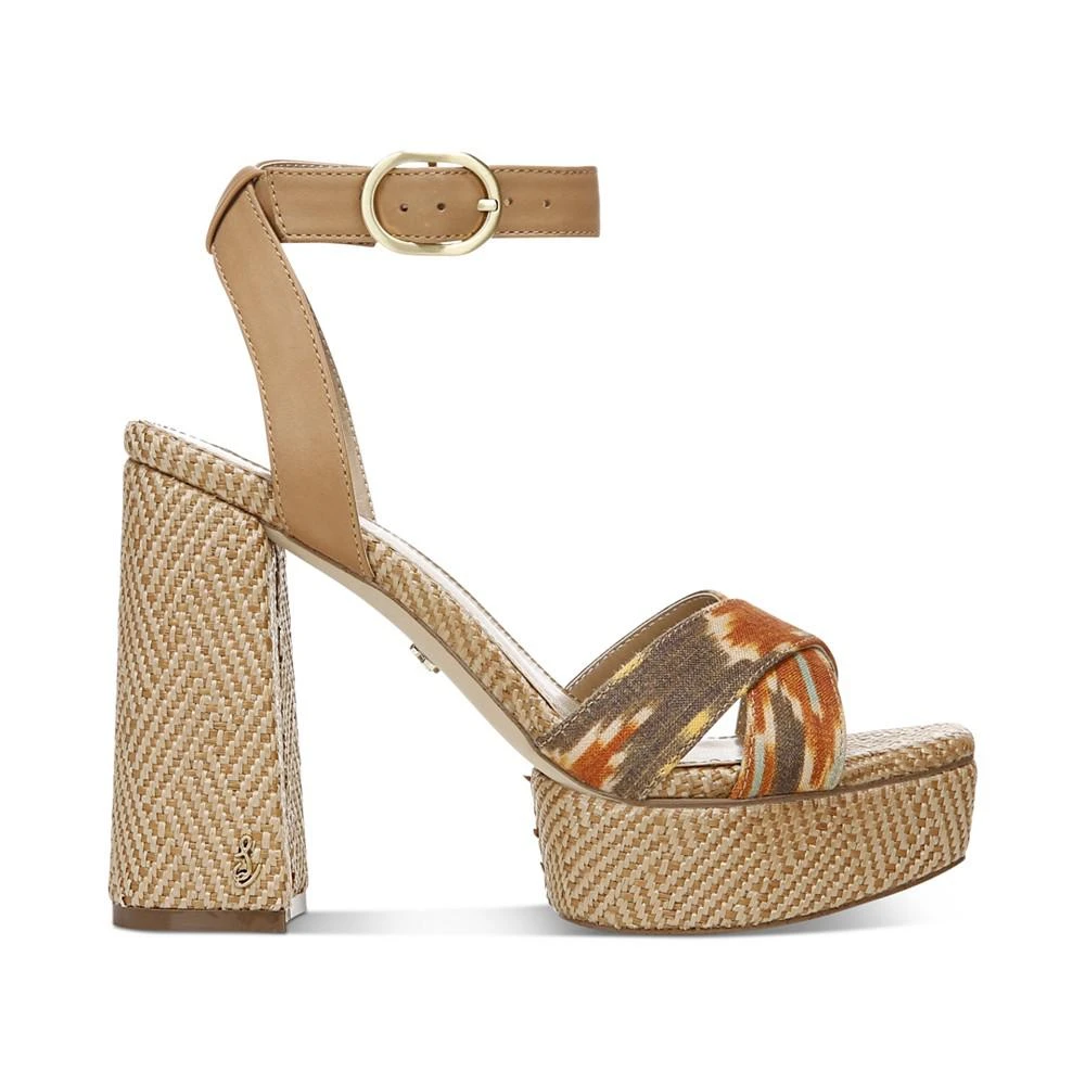 商品Sam Edelman|Women's Nolita Raffia Platform Sandals,价格¥447,第2张图片详细描述