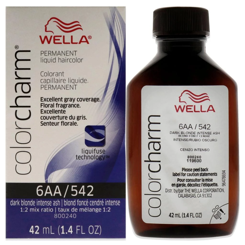 商品Wella|Color Charm Permanent Liquid Haircolor - 542 6AA Ash Blonde by  for Unisex - 1.4 oz Hair Color,价格¥132,第1张图片