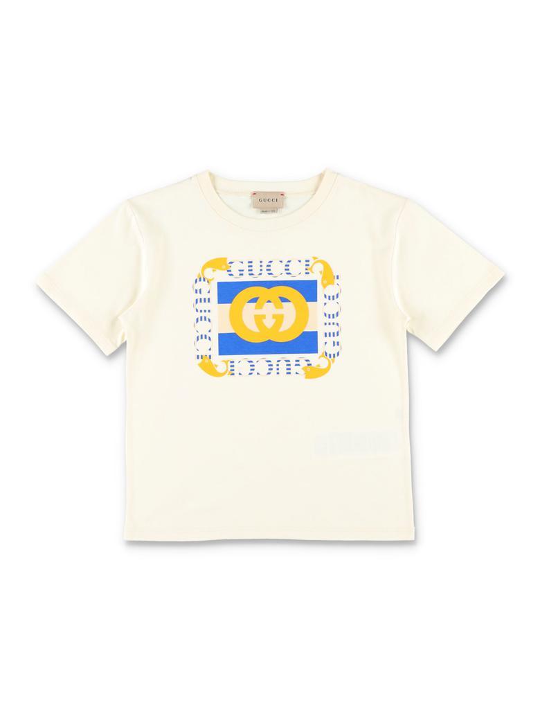 商品Gucci|Gucci Logo Print T-shirt,价格¥1396,第1张图片