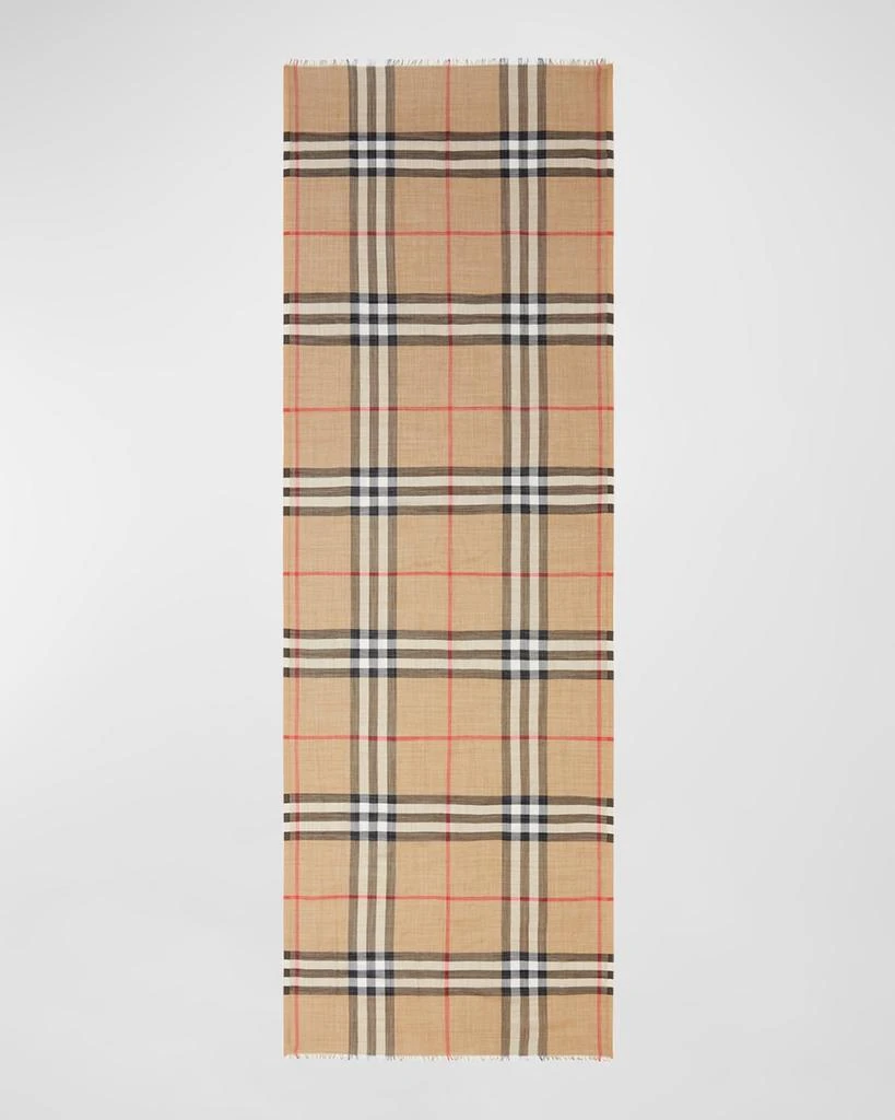 商品Burberry|Giant Check Gauze Scarf,价格¥3516,第4张图片详细描述