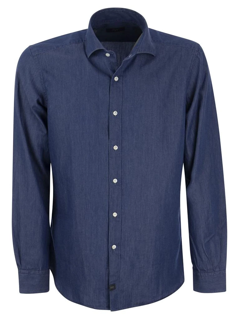 商品FAY|Denim Shirt With French Collar,价格¥1124,第1张图片