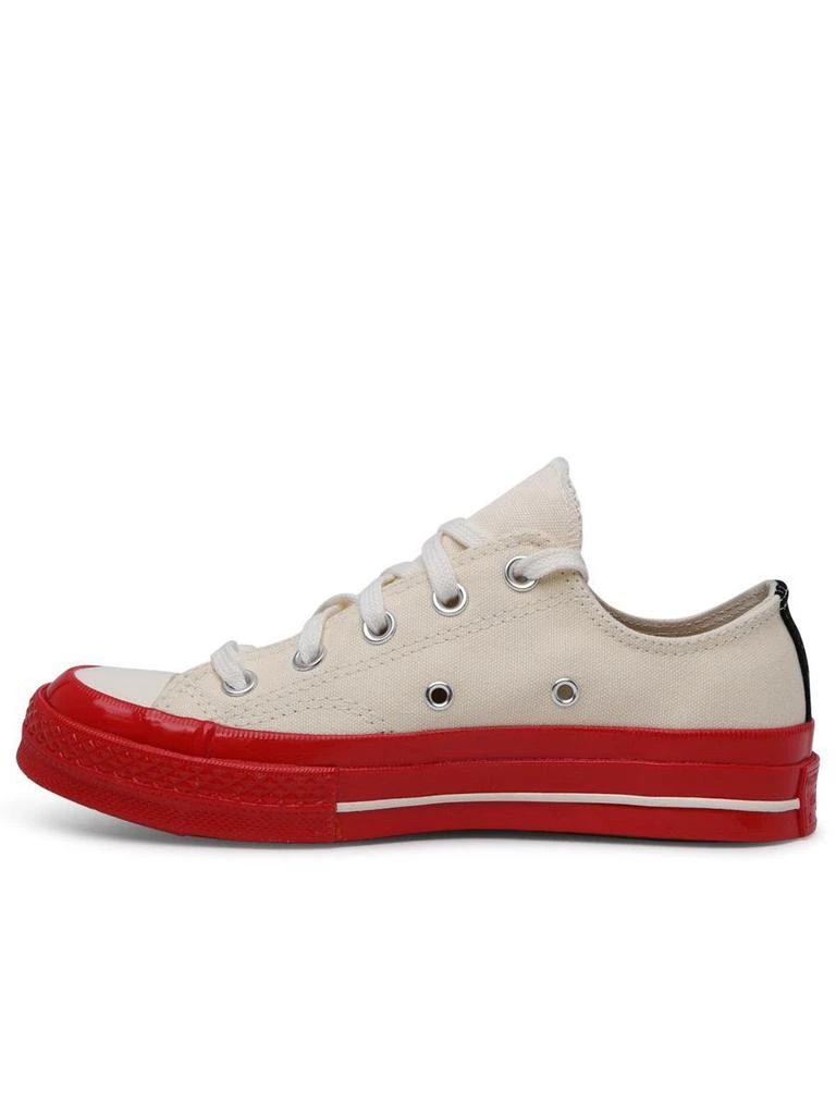 商品Comme des Garcons|Comme Des Garçons Play X Converse White Cotton Sneakers,价格¥789,第2张图片详细描述