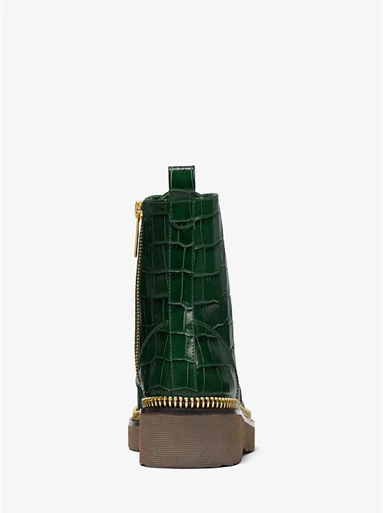 商品Michael Kors|Haskell Crocodile Embossed Leather Combat Boot,价格¥879,第4张图片详细描述