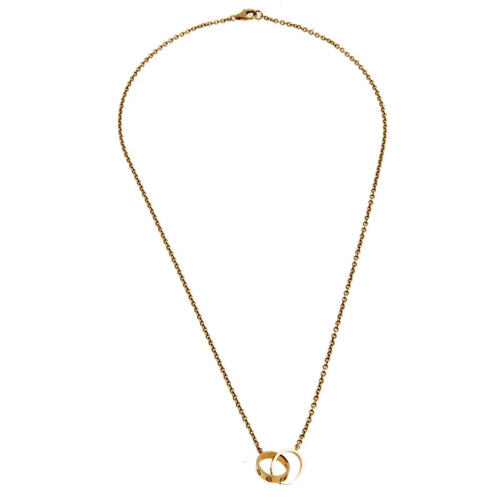 商品[二手商品] Cartier|Cartier Love Interlocking 2 Hoops 18K Rose Gold Pendant Necklace,价格¥13703,第2张图片详细描述