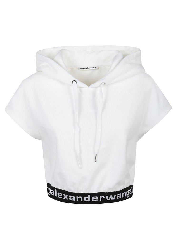 T By Alexander Wang Cropped Corduroy Hoodie商品第1张图片规格展示