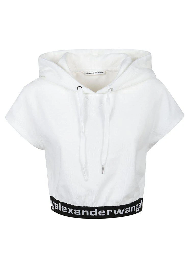 商品Alexander Wang|T By Alexander Wang Cropped Corduroy Hoodie,价格¥1198,第1张图片