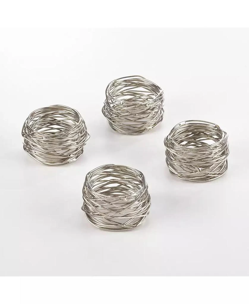 商品Saro Lifestyle|Metal Design Metal Design Napkin Ring, Set of 4,价格¥148,第2张图片详细描述