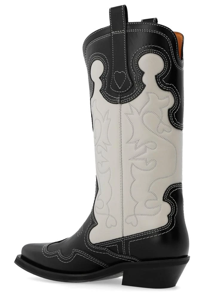 商品Ganni|Ganni Mid Shaft Embroidered Western Boots,价格¥3543,第3张图片详细描述