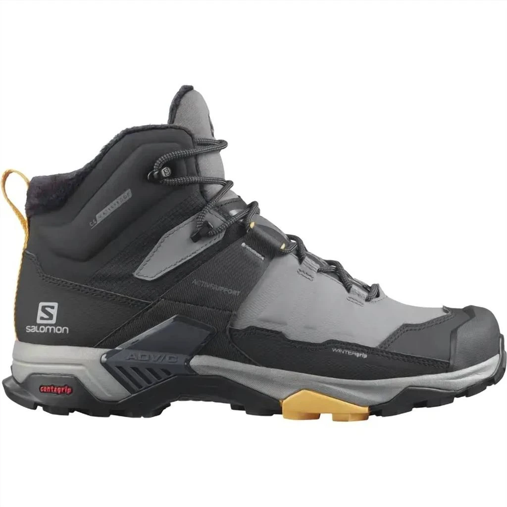 商品Salomon|Men's Ultra 4 Mid Winter Winter Boots In Quiet Shade/black/apricot,价格¥978,第2张图片详细描述