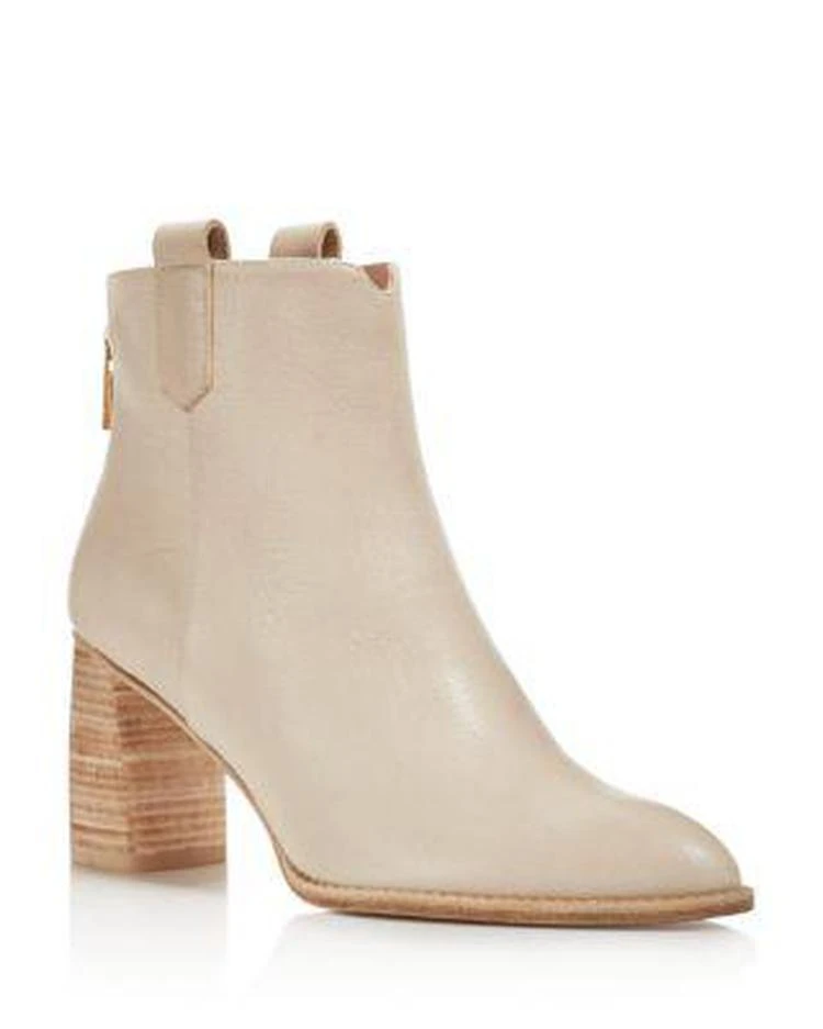 商品Stuart Weitzman|Women's Novako Leather Block Heel Booties ,价格¥2403,第1张图片