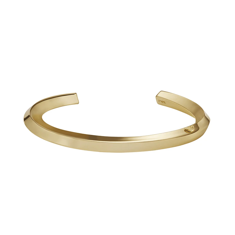 商品[国内直发] Emporio Armani|阿玛尼 开口设计时尚个性 铜合金  手镯 女款 金色,价格¥1321,第1张图片