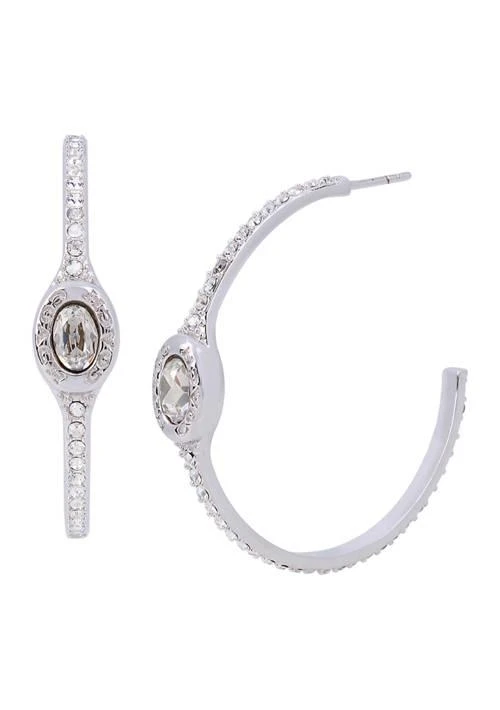 商品Coach|Signature Logo Swarovski Crystals Pav Hoop Earrings,价格¥633,第1张图片